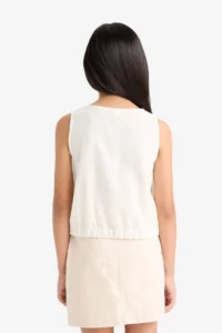DeFacto buttoned Sleeveless Blouse Girls' - Image 6