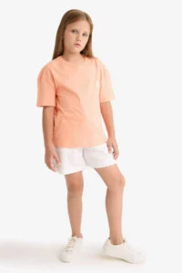 DeFacto Elastic Waist White Shorts Girls'