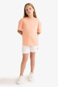 DeFacto Elastic Waist White Shorts Girls' - Image 2