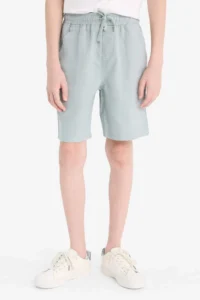 DeFacto Elastic Waist Gabardine Shorts Boy - Image 5
