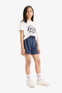 DeFacto NBA Los Angeles Lakers Shorts Girls' - Image 2