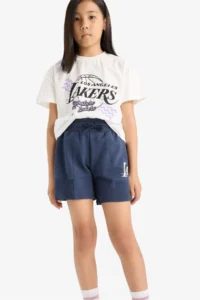 DeFacto NBA Los Angeles Lakers Shorts Girls' - Image 3
