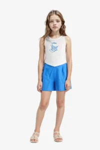 DeFacto Set of 2 Printed Undershirt Linen Look Shorts Girls