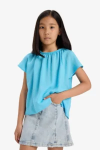 DeFacto Short Sleeve Blouse Girls' - Image 4