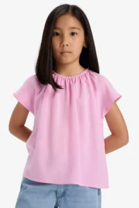 DeFacto Short Sleeve Blouse Girls' - Image 3