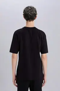 DeFacto 100% Cotton Oversize Wide Fit Crew Neck Basic Plain Short Sleeve T-Shirt - Image 5