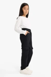 DeFacto Elastic Waist Cargo Jogger Sweatpants Girls - Image 4
