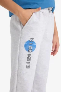 DeFacto Printed Jogger Gray Girls' Sweatpants with Elastic Waist E6929A8/GR400 - Image 4