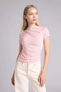 DeFacto slim Fit Boat Neck T-Shirt - Image 4