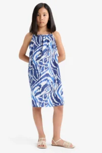 DeFacto Patterned Viscose Strap Summer Dress Girl - Image 2
