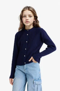 DeFacto Crew Neck Buttoned Knitwear Cardigan Girl