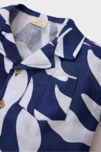 DeFacto Patterned Flared Poplin Short Sleeve Shirt for Baby Boy - Image 3
