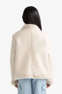 DeFacto Faux Fur Lined Zipper Coat Girl Child - Image 7