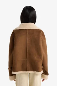 DeFacto Plush Lining Zippered Coat Girls' - Image 7