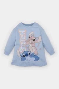 DeFacto Light Blue Girls' Dress D8439A5/BE551