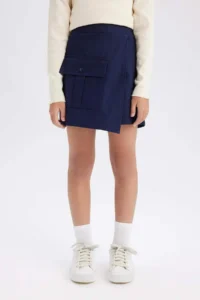 DeFacto Gabardine with pocket Shorts Skirt Girls' - Image 4