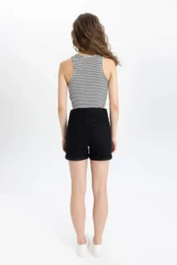 DeFacto Regular Waist folded Hem Jeans Shorts A1959ax25sm - Image 7