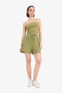 DeFacto Coool Loose Fit Crepe Shorts A6223ax25sm