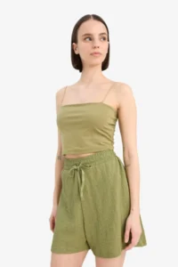DeFacto Coool Loose Fit Crepe Shorts A6223ax25sm - Image 2