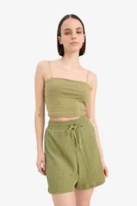DeFacto Coool Loose Fit Crepe Shorts A6223ax25sm - Image 3