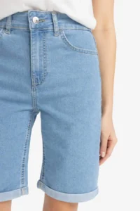 DeFacto Normal Waist Fold Leg Jean Bermuda Shorts A1958ax25sm - Image 5
