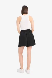 DeFacto Cool Loose Fit Wrinkly Black Women's Shorts A6223AX/BK81 - Image 4