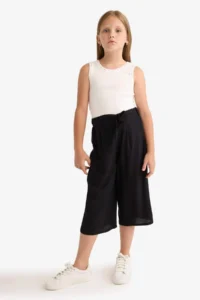 DeFacto Culotte Wide Leg Viscose Capri Girl - Image 3