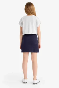DeFacto 2 Sets Navy Blue Girls' Dress B4496A8/NV251 - Image 5