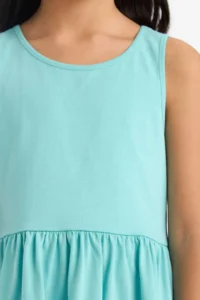 DeFacto Crew Neck Basic Straight Sleeveless Summer Dress Girl - Image 4