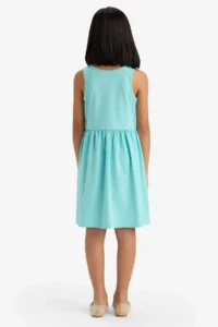 DeFacto Crew Neck Basic Straight Sleeveless Summer Dress Girl - Image 5