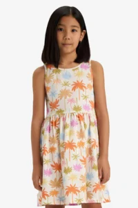 DeFacto Crew Neck Floral Patterned Sleeveless Summer Dress Girl - Image 4