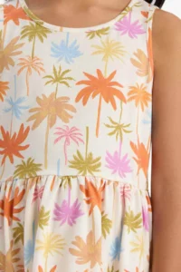 DeFacto Crew Neck Floral Patterned Sleeveless Summer Dress Girl - Image 5