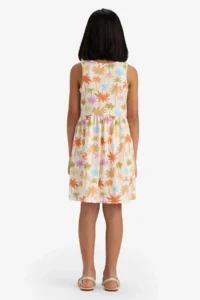 DeFacto Crew Neck Floral Patterned Sleeveless Summer Dress Girl - Image 6