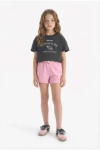 DeFacto Elastic Waist Printed Shorts Girls'