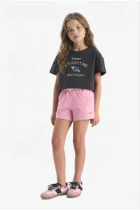 DeFacto Elastic Waist Printed Shorts Girls' - Image 2