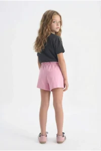 DeFacto Elastic Waist Printed Shorts Girls' - Image 5