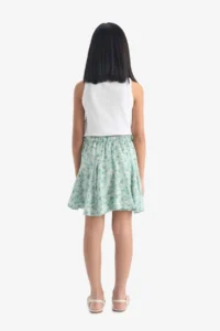 DeFacto Patterned Elastic Waist Viscose Skirt Girl - Image 7