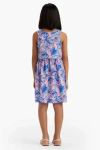 DeFacto Crew Neck Patterned Sleeveless Summer Dress Girl - Image 5
