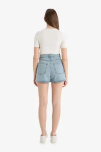 DeFacto Mom Fit High Waist Crop Fit Jeans Shorts - Image 6