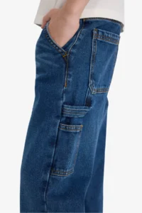 DeFacto Wide Leg Straight Leg Jean Trousers Boy - Image 4