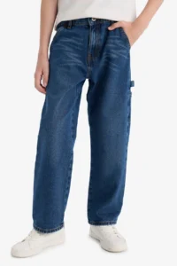 DeFacto Wide Leg Straight Leg Jean Trousers Boy - Image 6