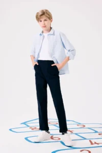 DeFacto Navy Blue Boys' Pants U3254A6/NV253 - Image 2