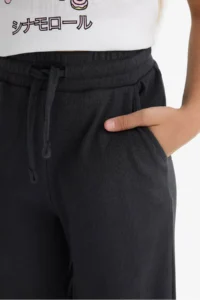 DeFacto Wide Leg Anthracite Girls' Pants E1836A8/AR220 - Image 6