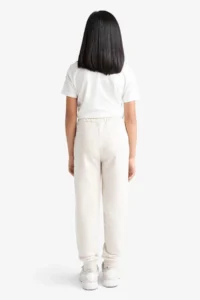 DeFacto Standard Fit Basic Flat Waist Elastic School Jogger Beige Girls' Sweatpants Y1226A6/BG667 - Image 6