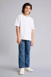 DeFacto Wide Leg Straight Leg Jean Trousers Boy - Image 3