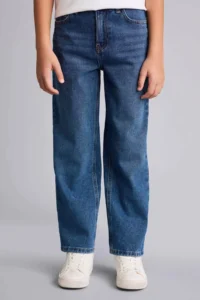 DeFacto Wide Leg Straight Leg Jean Trousers Boy - Image 4