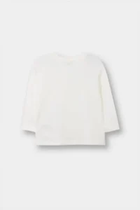 DeFacto Basic Ekru Erkek Bebek Uzun Kollu T-shirt B7004A5/ER105 - Image 3