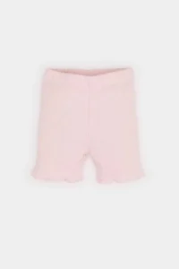 DeFacto Elastic Waist Ribbed Camisole Shorts Baby Girl
