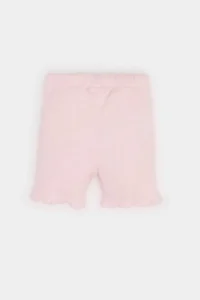 DeFacto Elastic Waist Ribbed Camisole Shorts Baby Girl - Image 3