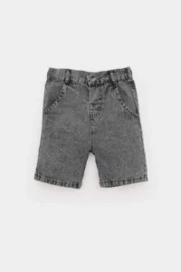 DeFacto Basic Flat Waist Elastic Jean Shorts for Baby Boy - Image 3